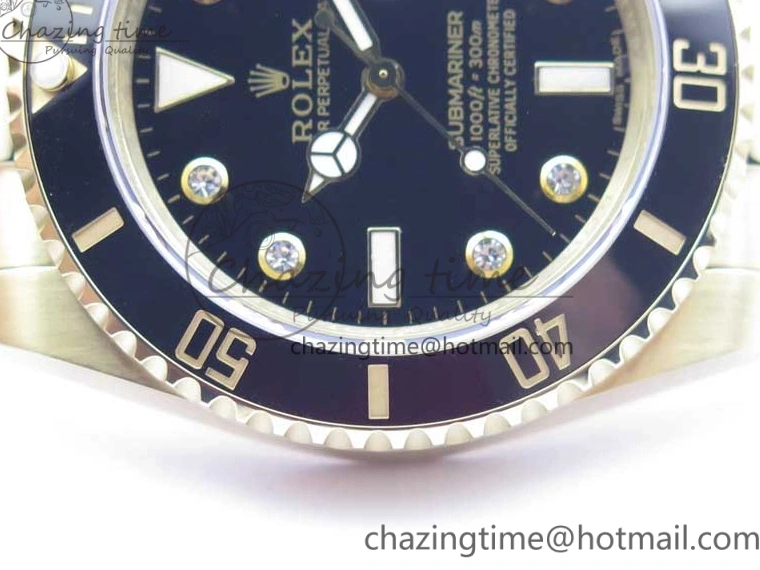 AAA Replica Watches Bracelet SA3135 3010 Black Diam Black Maker 1:1 Dial Bp 116618 Edition V on Ceramic 316L Submariner YG Supportive LN Best 0105